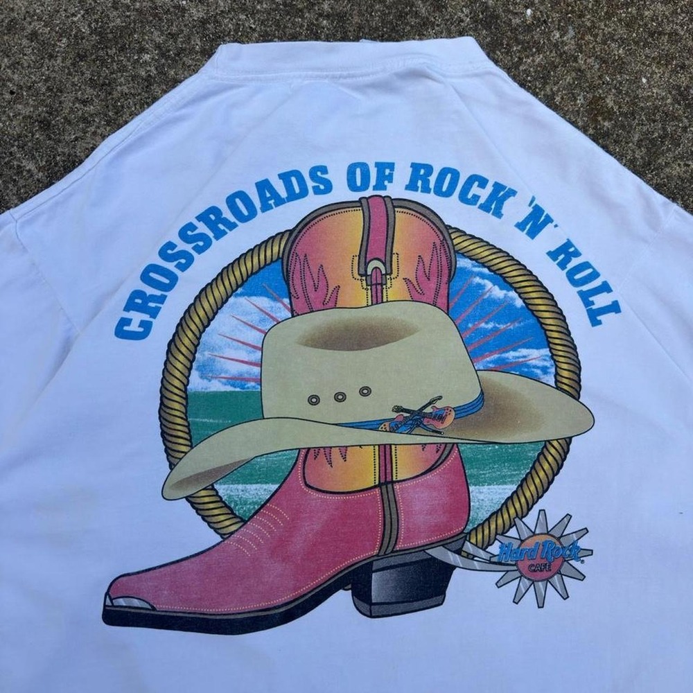 Vintage 90s Hard Rock Cafe Nashville T Shirt Made in USA White XL (g6b)